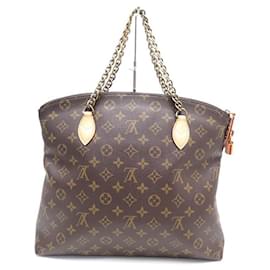 Louis Vuitton-LOUIS VUITTON LOCKIT HAND BAG IN BROWN MONOGRAM CANVAS LEATHER HAND BAG-Brown