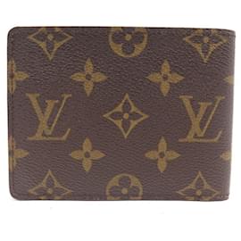 Louis Vuitton-LOUIS VUITTON MULTIPLE M WALLET60895 IN MONOGRAM CANVAS + WALLET BOX-Brown