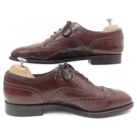 Church's-CHURCH'S HICKSTEAD BLOUSE FLOWER TOE SHOES 9F 43 BROWN LEATHER SHOES-Brown