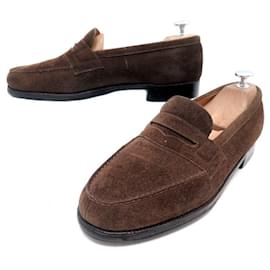 JM Weston-JM WESTON LOAFERS 180 5.5D 40.5 BROWN SUEDE SUEDE SHOES-Brown