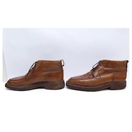 Berluti-BERLUTI SHOES BOOTS 11 45 BROWN LEATHER BOOTS SHOES-Brown