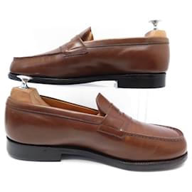 JM Weston-SHOES MANUFACTURE JM WESTON LOAFERS 180 8E 42.5 L BROWN LEATHER SHOES-Brown
