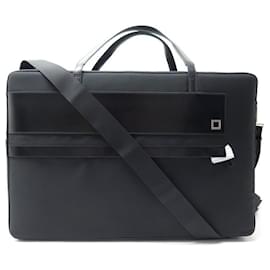 St Dupont-NEW ST DUPONT TRAVEL BAG LUGGAGE RECTANGULAR GM BLACK BANDOULIERE NEW-Black