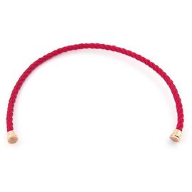 PULSEIRA FRED CABLE FORCE 10 mm Tamanho 15 EM CORDA VERMELHA E AÇO ROSA Vermelho