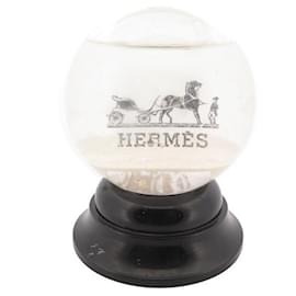 Hermès-HERMES LOGO GRAND DUC SNOW GLOBE IN TRANSPARENT PLASTIC SNOWBALL-Other