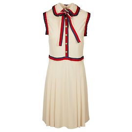 Gucci Ärmelloses Elfenbeinkleid Orange