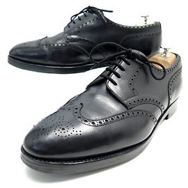 SCARPE JOHN LOBB DERBY DARBY FLOWER TOE 9.5E 43.5 Scarpe in pelle nera Nero