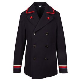 Gucci Cappotto da marinaio in feltro Sylvie Web Rosso