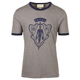 Gucci Camiseta en algodón con escudo estampado Multicolor