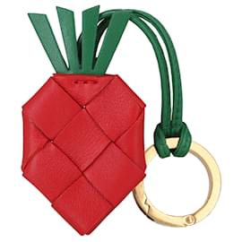 Bottega Veneta-Bottega Veneta Strawberry Leather Key Ring-Multiple colors