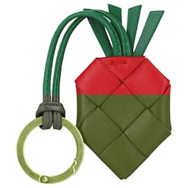 Bottega Veneta-Bottega Veneta Strawberry Leather Key Ring-Multiple colors