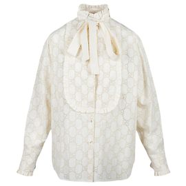 Gucci Macrame Blouse White