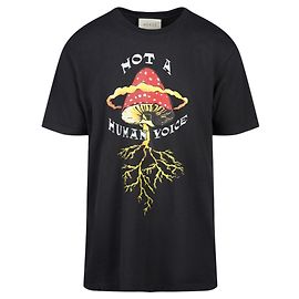Camiseta Gola careca Gucci Logo Preto