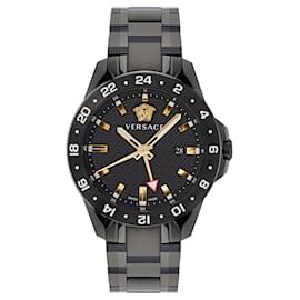 Versace-Versace Sport Tech GMT Bracelet Watch-Black