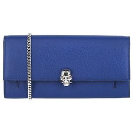 Alexander McQueen Geldbörse mit Kette Blau