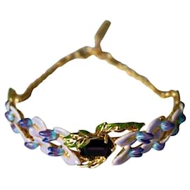 Les Nereides-Armband, Glyzinie und Stein-Golden,Lavendel