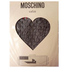 Moschino  80s CALZE nero maculato (collant) Piccolo, Petit, 45-55 kg Nero