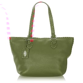 Fendi-Sac à bandoulière Fendi Selleria en cuir rouge-Rouge