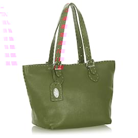 Fendi-Sac à bandoulière Fendi Selleria en cuir rouge-Rouge