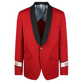 Gucci Single-Breasted Blazer Red