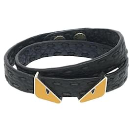 Fendi-FENDI Bracelet / leather / BLK-Black