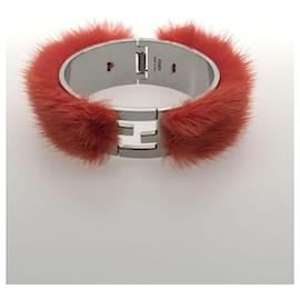 Fendi-FENDI Fur bangle / bracelet / SLV-Silvery