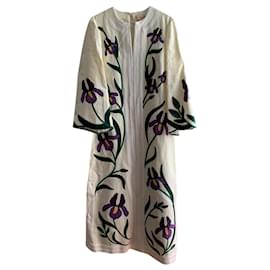 Tory Burch Robe caftan Iris Multicolore