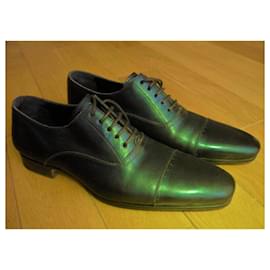 N.D.C. Made By Hand-Richelieu Model N.D.C. made by hand, Dark brown leather, Pointure 43-Dark brown