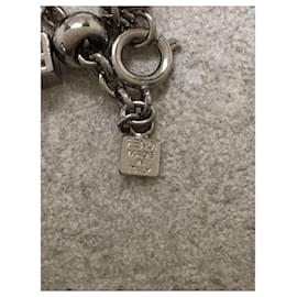 Fendi-FENDI Bracelet / SLV / Beads / Ball / Accessories / Silver Accessory / F Mark-Silvery