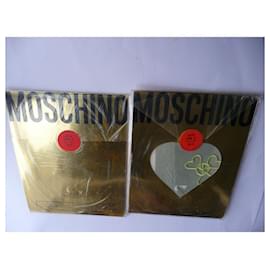 Love Moschino-Moschino 80s embroidered "peace & love" calze (tights) Small, Petit, T:1 45-55 kg-Light green