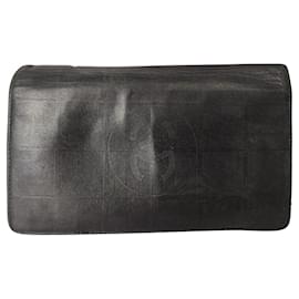 Chanel-Black leather wallet-Black