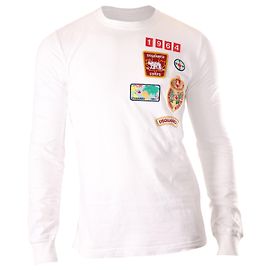 Dsquared2 Camisa manga longa patch bordado em algodão branco Branco
