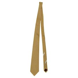 Salvatore Ferragamo-Salvatore Ferragamo Bee Printed Tie in Yellow Silk-Other