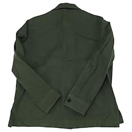 Autre Marque-Mr P. Button Down Shirt in Olive Green Cotton-Green,Olive green