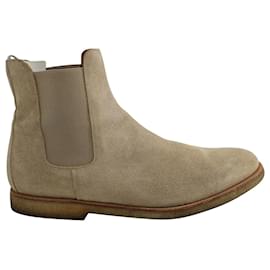 Autre Marque-Common Projects Chelsea Boots in Beige Suede-Beige