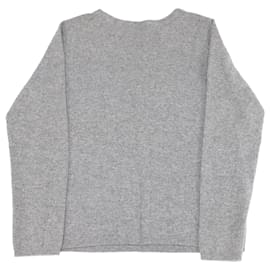 Sandro-Sandro Paris Sweater with Pocket in Grey Cashmere-Grey