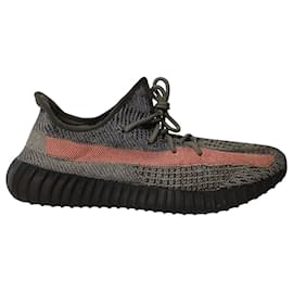 Yeezy-Yeezy Boost 350 V2 Sneakers in Ash Stone Synthetic-Brown