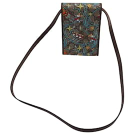 Gucci-Gucci x Disney Donald Duck Phone Slingbag in Brown Leather-Brown