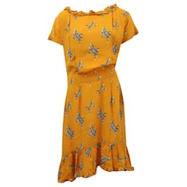 Baum und Pferdgarten-Baum Und Pferdgarten Flamenco Midi Dress in Yellow Viscose-Other