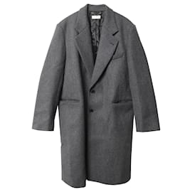 Dries Van Noten Oversized Coat in Grey Wool Grey