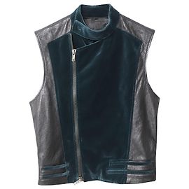 Gilet biker Haider Ackermann in pelle nera Nero
