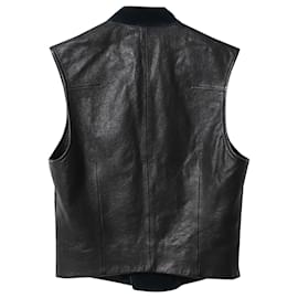 Haider Ackermann-Haider Ackermann Biker Vest in Black Leather-Black