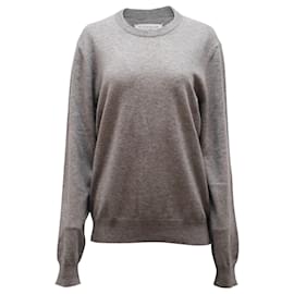 Maison Martin Margiela-Maison Margiela Sweatshirt mit Ellenbogen-Patch aus grauer Wolle-Grau