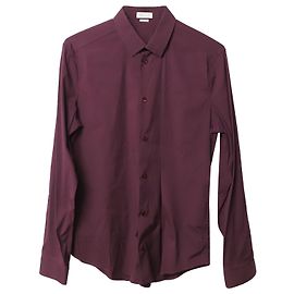 Camisa de manga larga con botones en la parte delantera de Balenciaga en algodón burdeos Burdeos