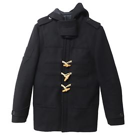 Zadig & Voltaire Matt Duffle Coat in Black Wool Black