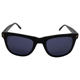 Tom Ford Leo Sonnenbrille in schwarzem Acetat Schwarz