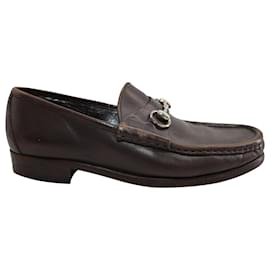 Gucci-Gucci Horsebit Loafer in Brown Leather-Brown