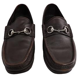 Gucci-Gucci Horsebit Loafer in Brown Leather-Brown
