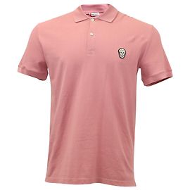 Camisa polo manga curta Alexander McQueen Classic Skull em algodão rosa Rosa