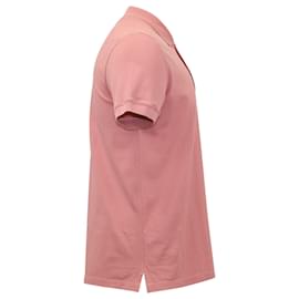 Alexander Mcqueen-Alexander McQueen Classic Skull Short Sleeve Polo Shirt in Pink Cotton -Pink
